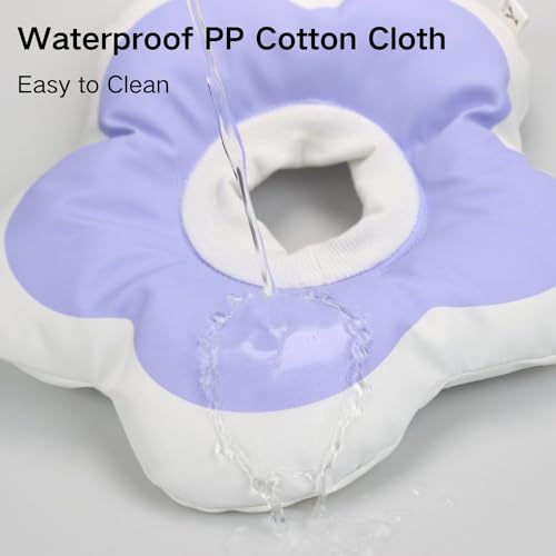Image of Adjustable Rabbit Protection Cone - Soft Waterproof Recovery Collar for Bunny Chinchilla Guinea Pig Kitten After Surgery Wound Healing Elizabeth Neck Cone E-Collar for Small Pets (Purple, XS)