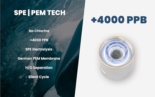 Vepo: The Ultimate on-The-go Hydrogen Water Bottle - 4000ppb High Output, Odorless & Chlorine-Free, Advanced PEM/SPE Technology, Durable, and Rechargable (Slate Gray)