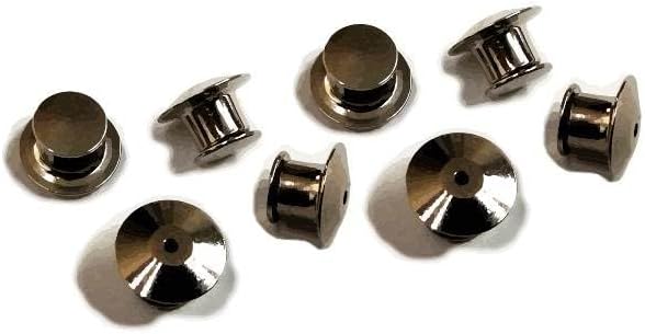 Hero's Pride Metal Locking Pin Keepers - Silver - 8 Pack