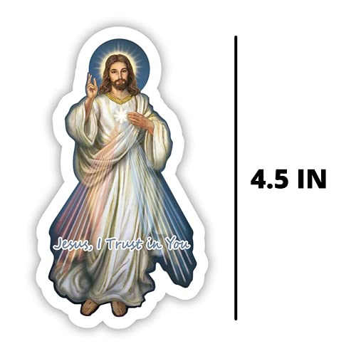 Imán decorativo Needzo Divine Mercy ovalado 4.5 pulgadas miniatura 2