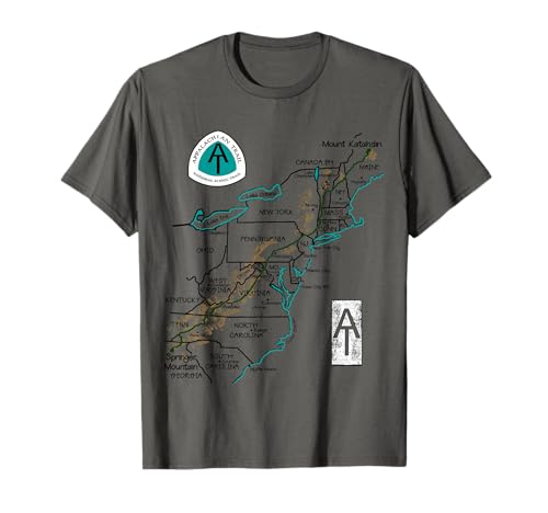 at Logo Appalachian Trail Hiking Map T-Shirt T-Shirt