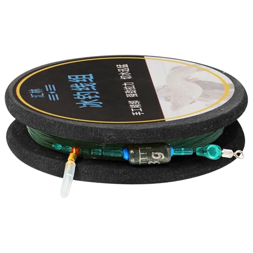 Rurunklee Cuerda trenzada para pesca en hielo, cuerda de pesca trenzada, cable de hilo de fluorocarbono de alta resistencia para pesca de invierno