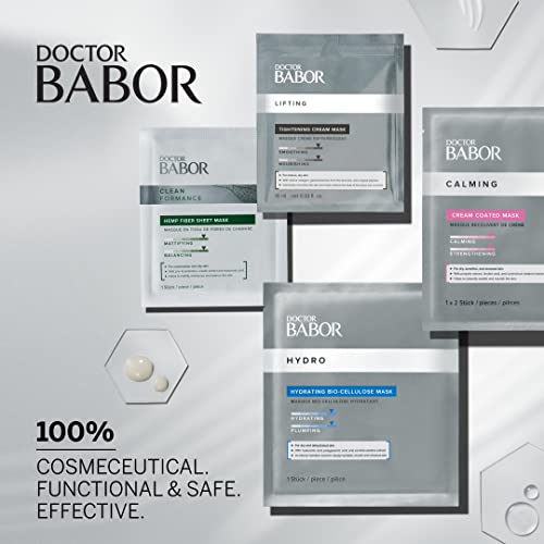 DOCTOR BABOR HydroRX 3D Hydro Gel Face Mask, Hyaluronic Acid Moisturizing and Anti-Aging Mask for Fine Lines and Wrinkles, Vegan