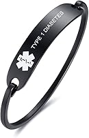 Vista 45 de VNOX Medical Bracelet for Women-Stainless Steel Emergency Medical Alert ID Bangle Bracelet,Free Engraving