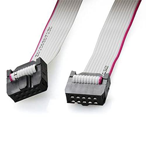 Lysee 3D Printer Parts & Accessories - 2pcs AWM 2651 105C 300V 10 Pin Flexible Flat Ribbon Cable Gray for 12864 1.4 LCD Screen Display A6 E10 3D Printer Prusa I3 Parts