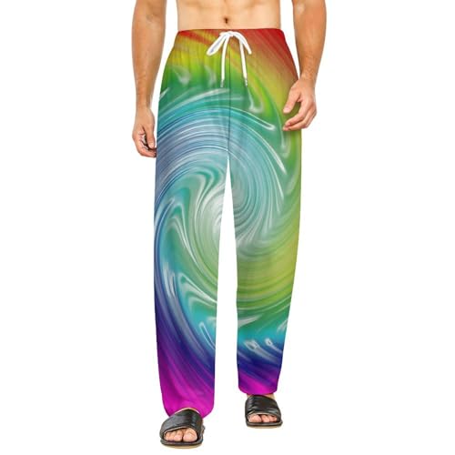 Bas de pyjama femme long Vortex de Couleurs, pantalon de détente avec poches en taille S