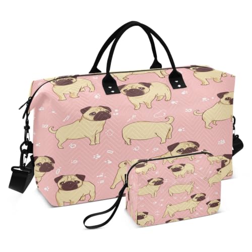 Sac de natation chiot carlin rose, le cadeau de voyage parfait pour filles