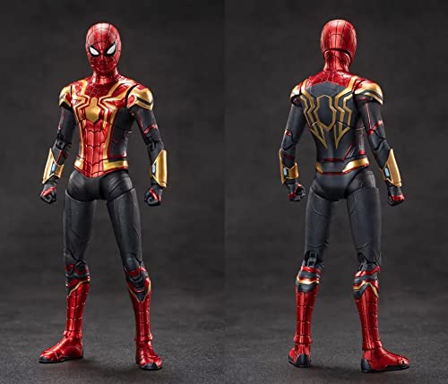 Licy618 7 Inch Iron Spiderman Action Figure (1/10 Scale) Exquisite Painting 20 Joints Movable Action Figure #TOP2