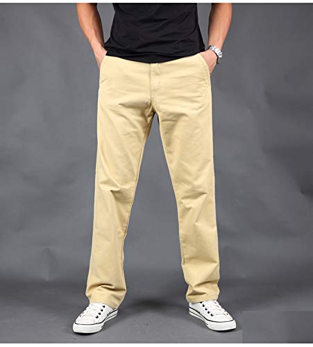 Men's Casual Trousers Chino Cotton Work Cargo Pants Inelastic3
