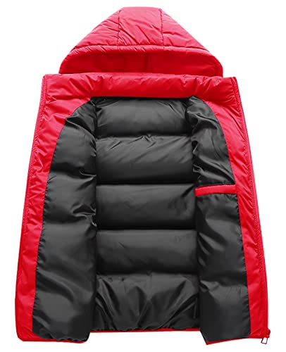 Image of SEAUR Mens Puffer Vest Warm Down Zipper Lightweight Waterproof Sleeveless Coat Jackets with Pockets Hooded