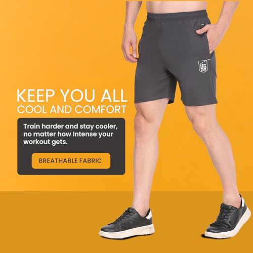 Image of Ultimate Goal Sports Athletic Shorts with Zip Pockets|Lightweight Activewear | Sportswear Shorts | Gymwear| Exercise Shorts | Dry-Fit Shorts | Running Shorts