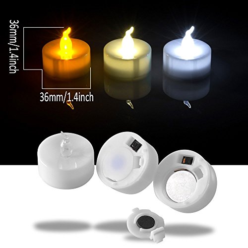 Image of AGPTEK Tea Lights 24 Pack Flameless LED Candles Battery Operated | Tealight Candles, No Flicker Long Lasting Tealight, for Wedding Holiday Party Home Decoration, Cool White