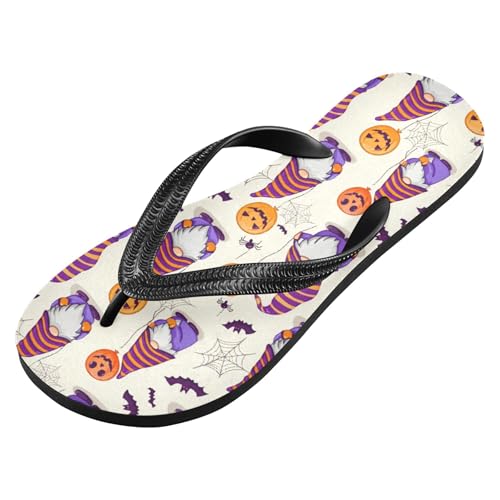 Burbuja Gnomes Jack O Lantern Balloons Flip Flops for Women Men, Soft Thong Sandals Rubber Slippers for Pool Beach Essentials2
