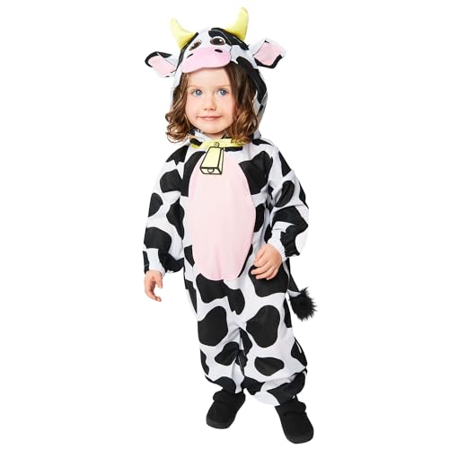 Disfraz de vaca para bebé con capucha Amscan overol unisex infantil