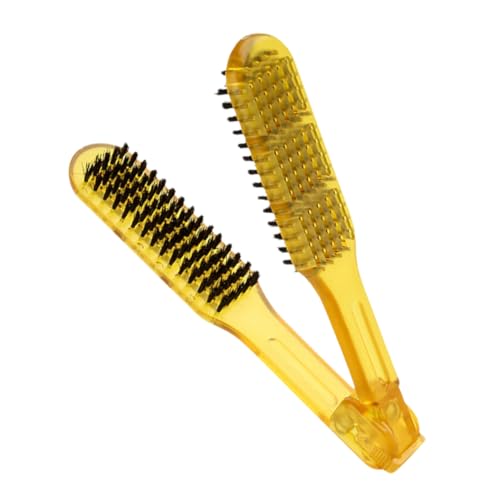 Homoyoyo Cepillo Alisador Resistente al Calor para Cabello Rizado Diseño Innovador Suave y Portátil para Uso Casa y Viaje Herramienta Ligera para Peinado Fácil Mujeres y Niñas Color