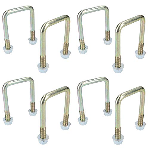 Boulons en U M10 en acier renforcé 50x80 mm pour châssis de remorque