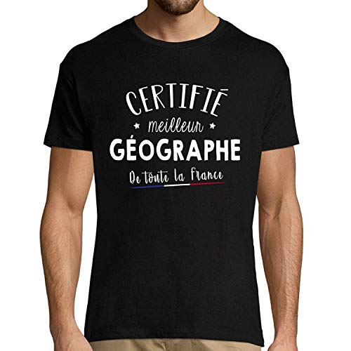 Planetee T-Shirt Homme Géographe Meilleur de France