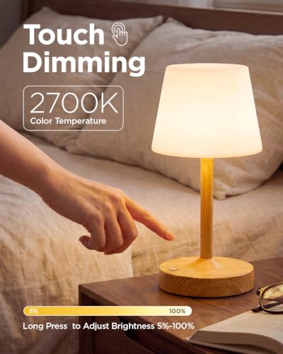 Image of IP65 Waterproof Rechargeable Shower Lamp, Cordless Bathroom Touch Lamps