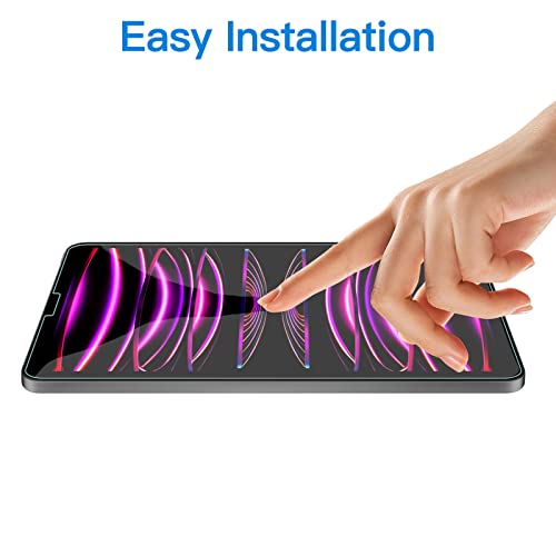 JETech Screen Protector for iPad Pro 11-Inch (2022/2021/2020/2018 Model), iPad Air 5/4 2022/2020 10.9-Inch, Face ID Compatible, Tempered Glass Film, 2-Pack