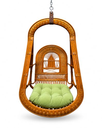 Cane Crafts Hanging Swing Chair for Adults & Kids, Swing for Balcony, Outdoor Swing Chair, Hammock Swing for Home, Patio, Garden, Indoor | Balcony Hanging Chair | Jhula for Home. (Rajderbar Jhula) - Image 2