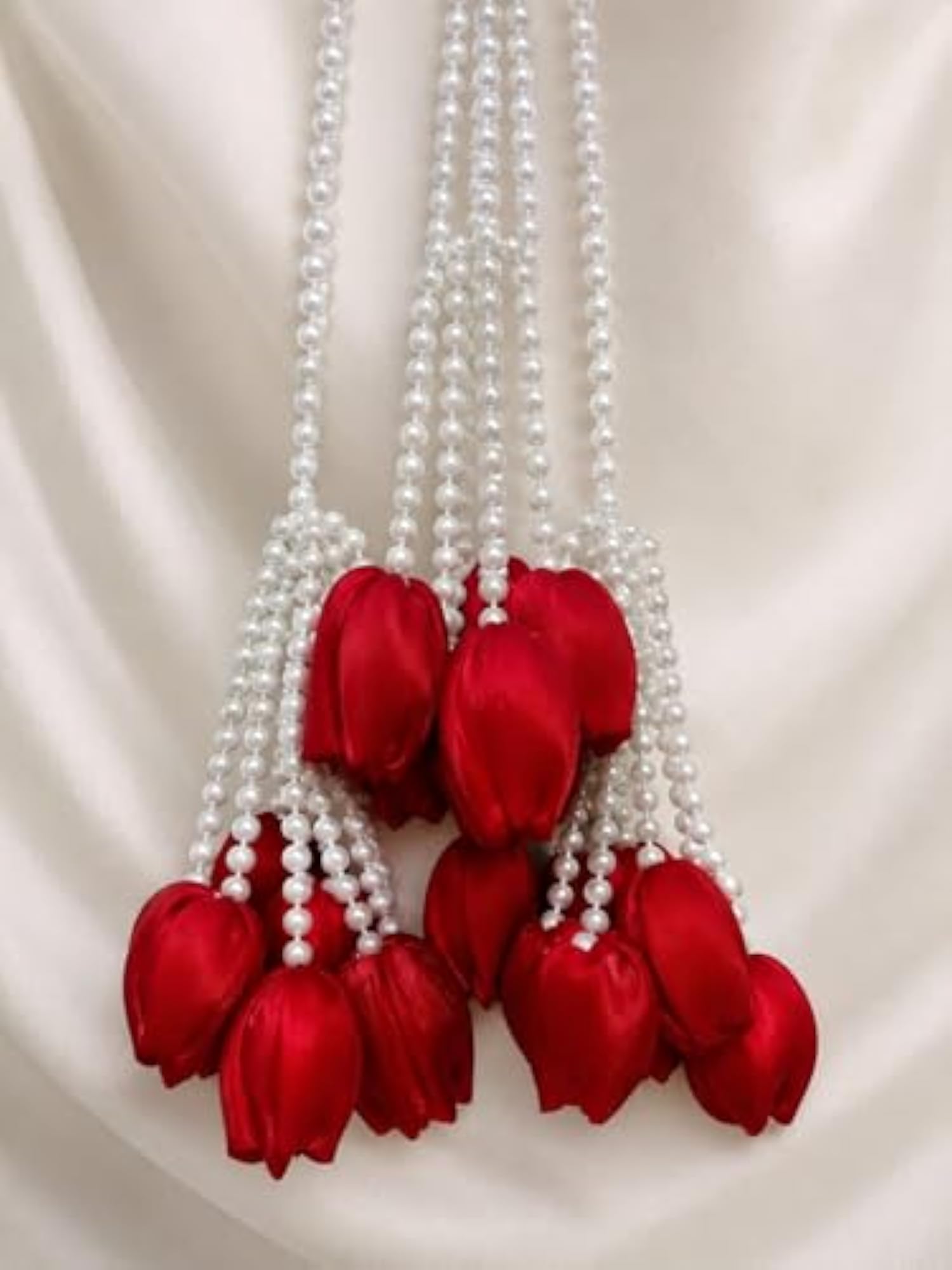 Heavy Red Tulip Design Paranda Hair Accessory