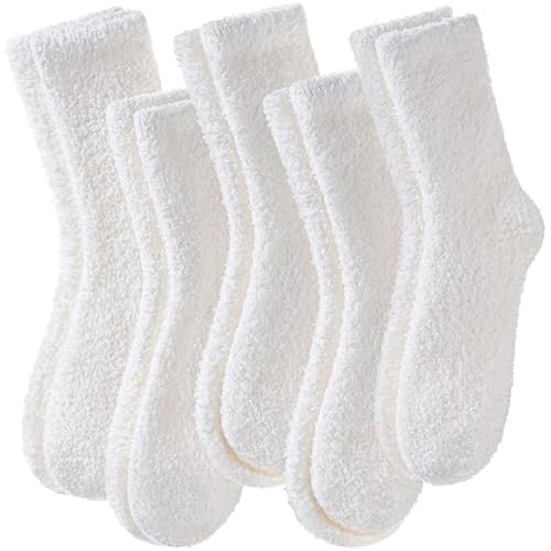 Image of FNOVCO Womens Fuzzy Socks Super Soft Fluffy Winter Warm Cozy Home Sleeping Socks