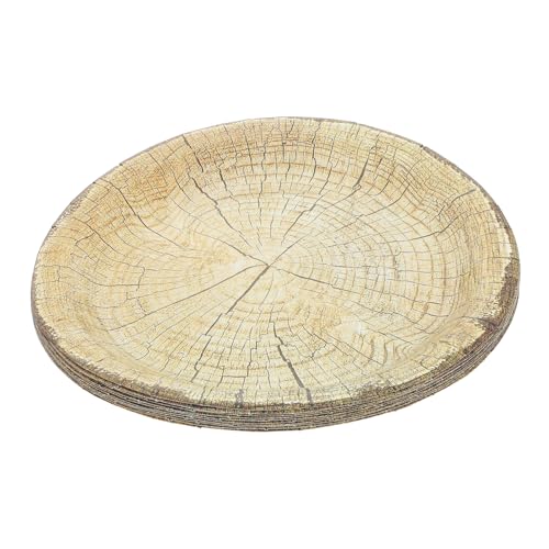 Healeved 10piezas Desechables Diseño De Madera De Perfectos Cumpleaños y Celebraciones De Comida y Banquetes