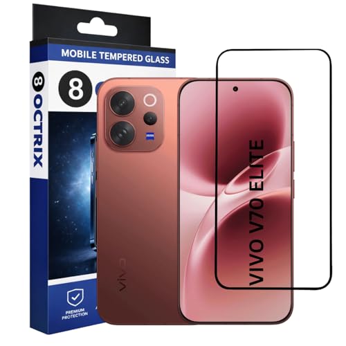 Image of Tempered Glass Screen Protector Compatible for Vivo V70 Elite with Edge to Edge Coverage - Case Friendly, Anti-Scratch & Bubble-Free Installation Kit (Pack Of 1)