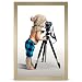 Produktbild Stallmann Design Bilderrahmen 45x90 cm Gold Rahmen Fuer Dina 4 und 60 andere Formate Fotorahmen Bilderrahmen zum hängen aus Holz MDF mehrere Farben wählbar Frame für Foto oder Bilder