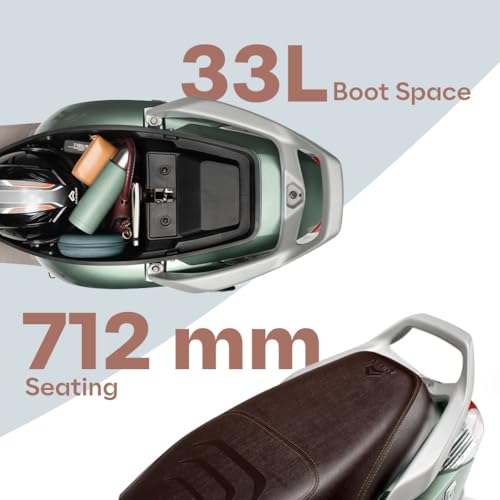 Image of Ampere Magnus G Max Electric Scooter by Greaves | 142 km IDC Range | Safe LFP Battery with 5-Year / 75,000 km Warranty | Ex-Showroom (MATCHA GREEN, Magnus G Max)