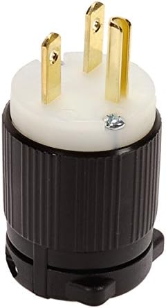 Webber Rewireable NEMA 6-15P Replacement Plug - Easy Assembly - Durable Nylon & Brass Construction, UL-C-UL Approved, 15 A 250V. Webber WB615P