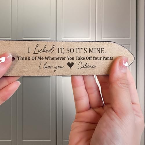 I Lick You So It's Mine, Personalized Engraved Leather Belt for Him - I Suck You So It's Mine Leather Belt, Gift for Husband, Boyfriend, Anniversary, Valentine’s Day, Birthday4