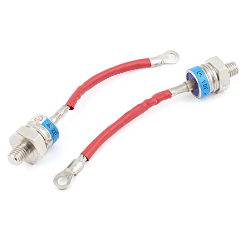 Diodo rectificador de perno 1200V 30A con cerámica aislante y cable, 2 piezas