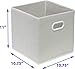 Simple Houseware Foldable Cube Storage Bin with Handle, Grey - 6 Pack