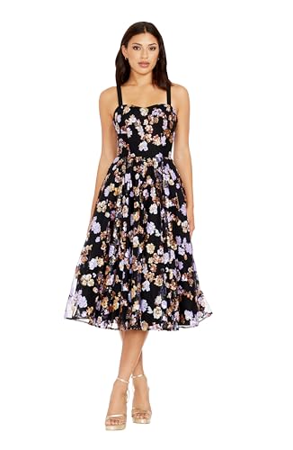 Image of Dress The Population Women's Nessa Fit and Flare Midi Dress