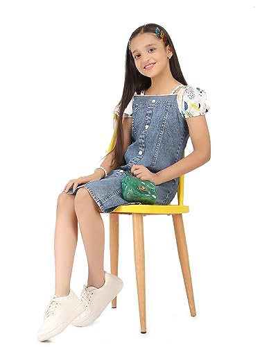 Image of Blue Color Printed A-Line Casual Dresses