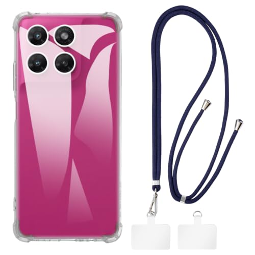 Moto G37 5G�ƌ݊���������P�[�X���������[�h - �N���A+�u���[ | 6.72" �ی�J�o�[�������o�b�N���t�����O���\�ȃl�b�N�X�g���b�v�A�p�b�`2���t���Z�b�g