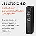 JBL Studio 680, Dark Wood - High-Performance Floorstanding Loudspeaker - with 2414H-1 Compression Driver, High-Definition Imaging Horn & Dual 6.5” PolyPlas Cone Woofers
