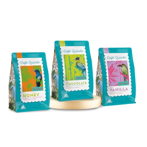 Image of Cafe Quindio Medium Roast 100% Colombian Excelso Whole Bean Arabica Coffee - Specialty Harvest Multipack - 8.8 Ounce (Pack of 3)