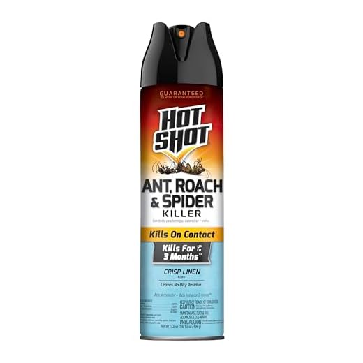 Hot Shot Ant, Roach & Spider Killer, Kills Insects Indoors and Outdoors, Kills Roaches and Listed Ants on Contact, Insecticide Spray, 17.5 Ounce (Crisp Linen)