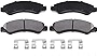 Premium Ceramic Disc Rear Brake Pads Set for 2007-2013 Chevy Silverado, Suburban, Tahoe, Avalanche; 2007-2013 GMC Sierra, Yukon; 2007-2014 Cadillac Escalade