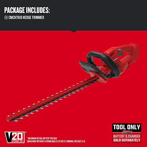 CRAFTSMAN V20 Cordless Hedge Trimmer, 20 inch, Bare Tool Only (CMCHT810B) - image 3