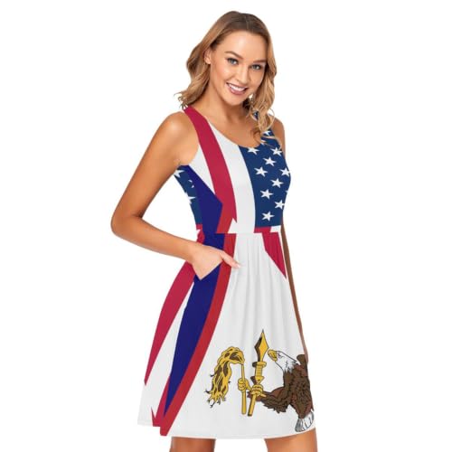 Robe États-Unis Samoa d'été courte et fluide pour vos journées plage
