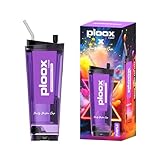 Ploox - X Party Cup Electric Portable Hookah, NEW DEVICE No Charcoal or Flavor Needed, LED Light, COMPLETE SET UP (PURPLE)