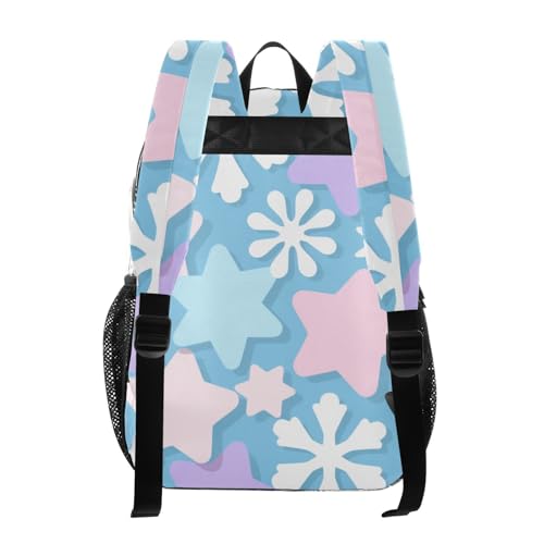 Cartoon Cute Star Snowflake Blue Kids Clear Backpack Clear Bookbag For Girls Boys Seethrough PVC Bag3