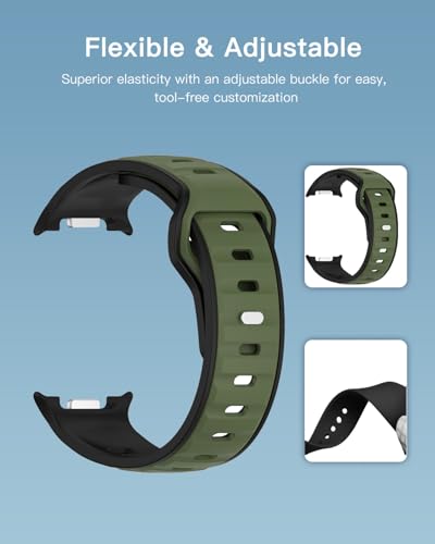 Image of Bands for Samsung Watch 8 Smartwatch,Sport quick-release Silicone Band for Samsung Watch 8,Soft Lightweight & Ventilated Comfort Replacement Smartwatch Strap,Adjustable Wristband