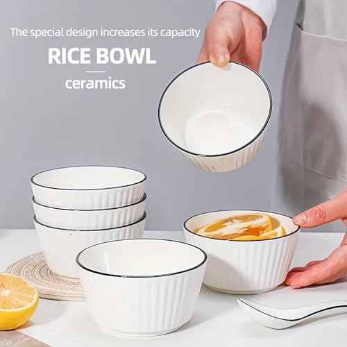 Image of Heart-Shaped Ceramic Bowls - Set of 3, Microwave Safe, Multi-Purpose Bowls for Soup, Rice, Noodles, and Fruits, Durable and Elegant Design for Home Kitchen or Restaurant Use
