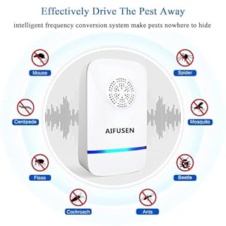 HNYGS-EU Repellente Antizanzare Ultrasuoni, per Topi per Insetti, Anti, Zanzare, Formiche, Ratti, Scarafaggi, Mosche, Sicuro per Umani e Animali Domestici, Controllo Parassiti Senza Chimici (2 Pack)