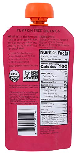 Peter Rabbit Organics Baby Raspberry Banana Blueberry, 4 oz