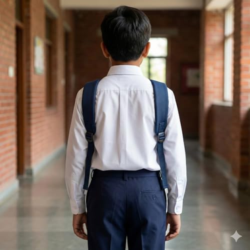 Image of Durga Uniform & Stationers Unisex White School Uniform Shirt | Full Sleeves |100% Cotton | Regular Fit